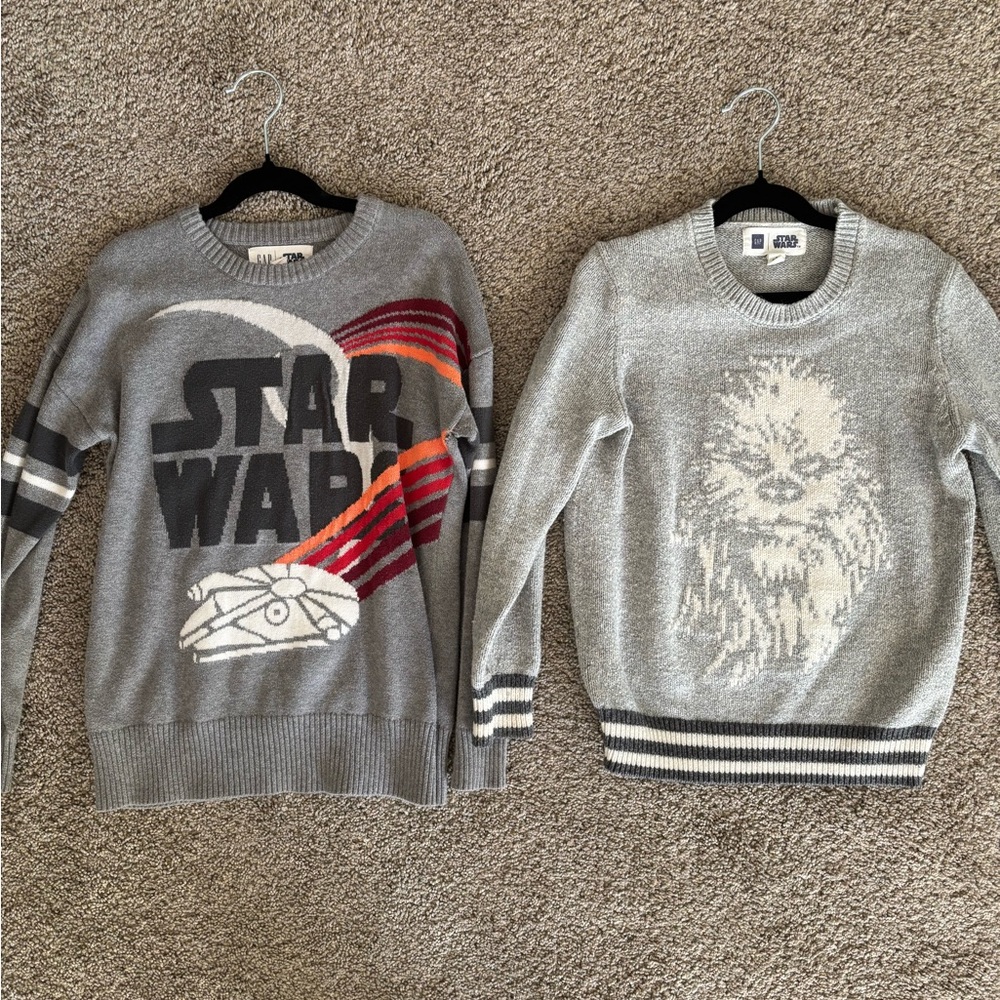GAP Gray Star Wars Crewneck Sweaters